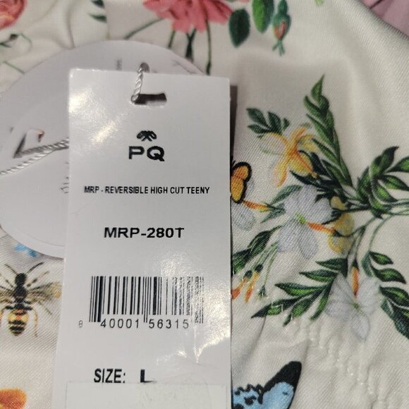PILY Q Reversible Floral Bikini Bottom. New With Tags $76. Size Large. - Picture 10 of 10